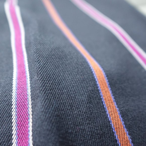 ANTHROPOLOGIE The Essential Slim Striped Business Trousers Black - Picture 7 of 10